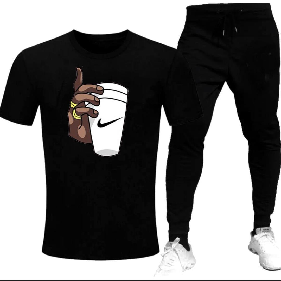 SHORT SALEEVE T SHIRT AND TROUSER