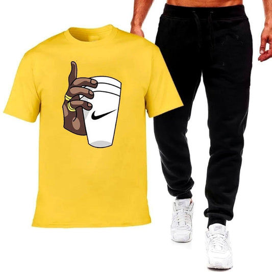 SHORT SALEEVE T SHIRT AND TROUSER